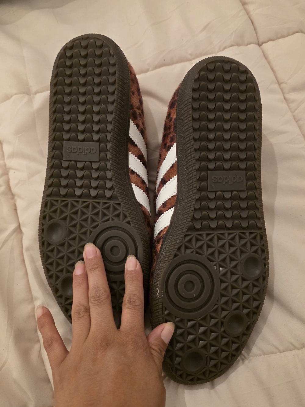 Mens Adidas Sambas Original OG Leopard Print Sneakers - Picture 7 of 7